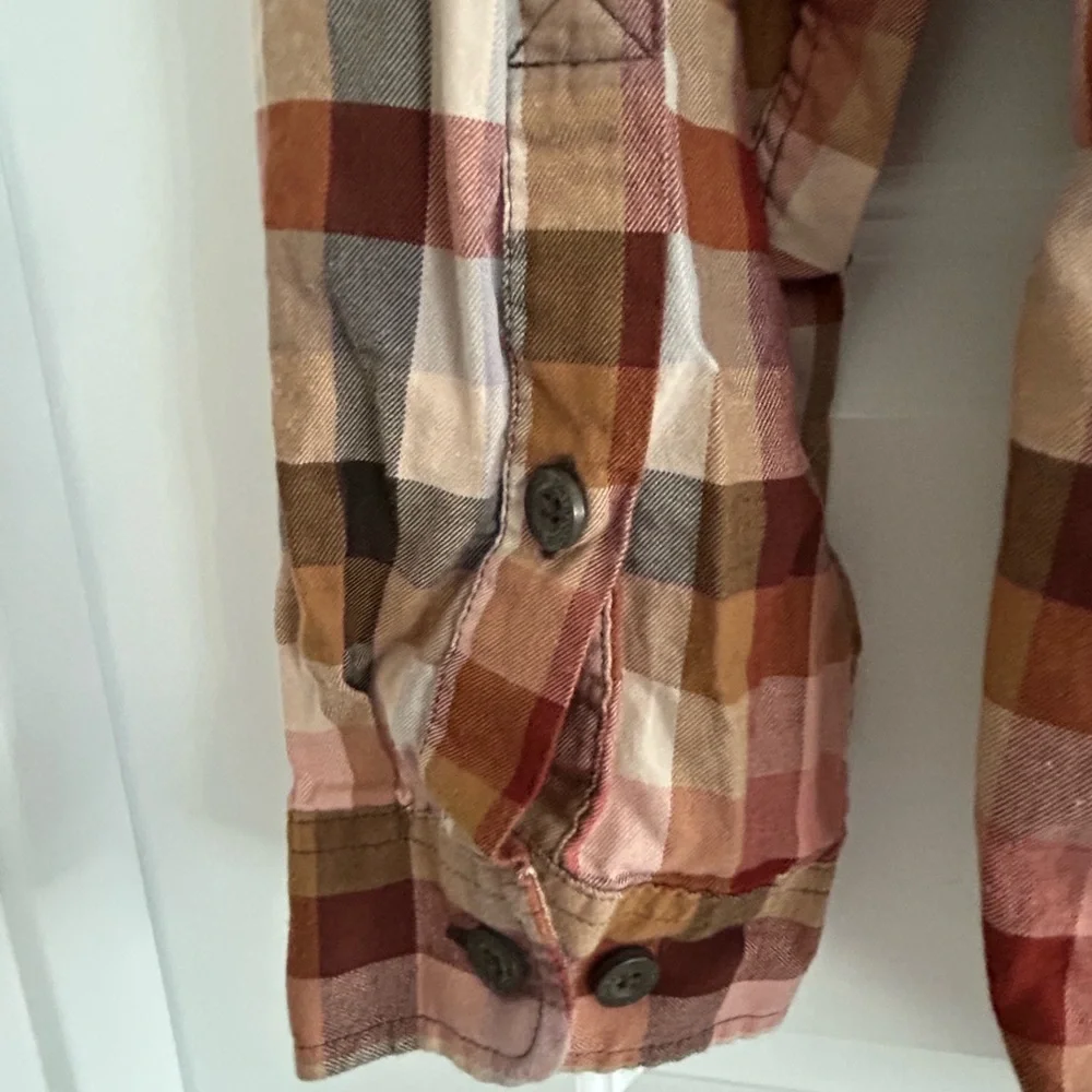 Patagonia Men’s Organic Cotton Plaid Shirt Brown Tan Size L